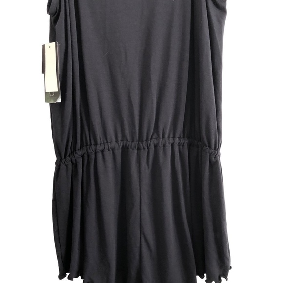 California Waves NWT Black Strappy Romper Swimsuit Cover Up Size Large - Picture 5 of 10